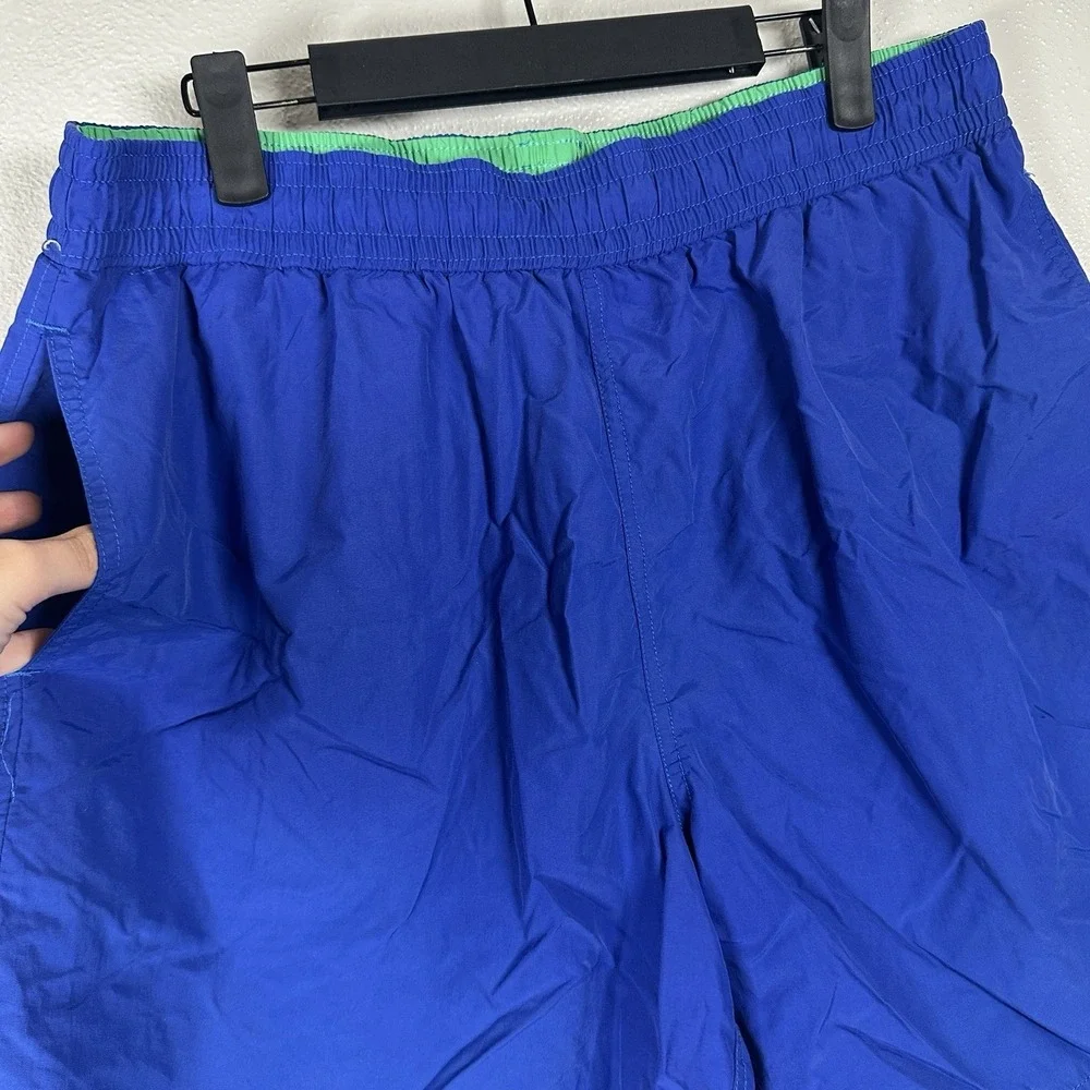 Polo Ralph Lauren Vintage Swim Trunks Shorts Mens Size XL Blue Green Pony Lined
